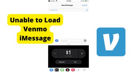 Any help would be helpful. . Unable to load venmo imessage
